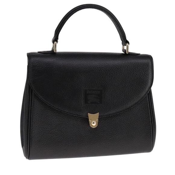 Burberry Hand Bag Leather Black - Picture 1 of 16